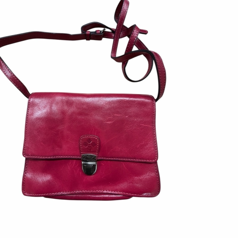 Patricia Nash Vibrant Pink Leather Crossbody Bag